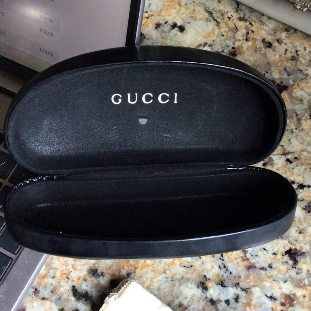 Vintage Gucci Elegant Black Eyewear Case